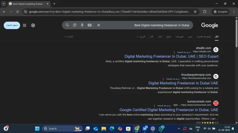 Best Digital Marketing Freelancer In Dubai